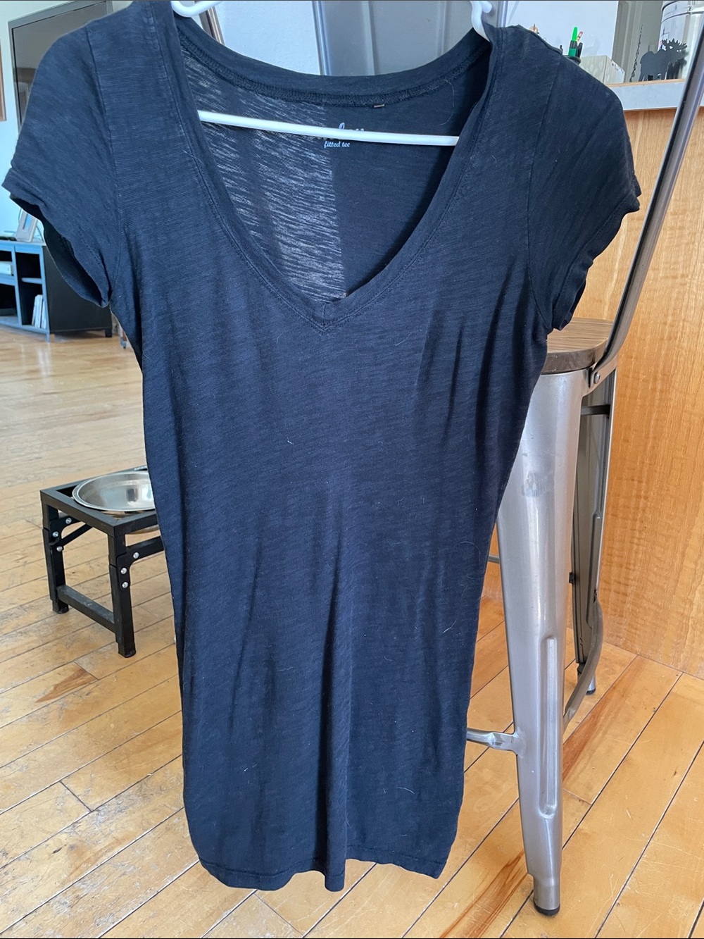 Caslon Black V-Neck Short Sleeve Tee